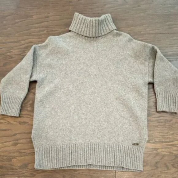 POLO Ralph Lauren Woman’s Gray Wool Cashmere Turtleneck Tunic Sweater Size Small - Picture 1 of 6